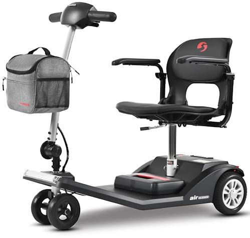 Scooter de Movilidad Eléctrica Plegable – Autonomía 16 km, Motor 250W Sin Escobillas, Batería de Litio Extraíble, Apto para Avión, Luces LED, Puerto USB, Carga máxima 120 kg