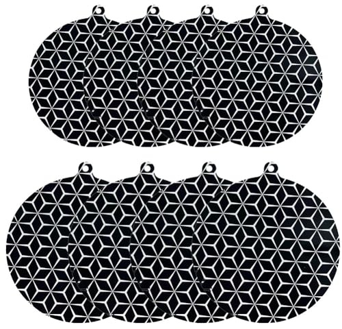 ZYNCUE Lot de 4 tapis de protection en silicone pour plaque à induction, résistant à la chaleur, protection contre les rayures, pour tables de cuisson, rond, 22/24,5 cm, coupe découpable