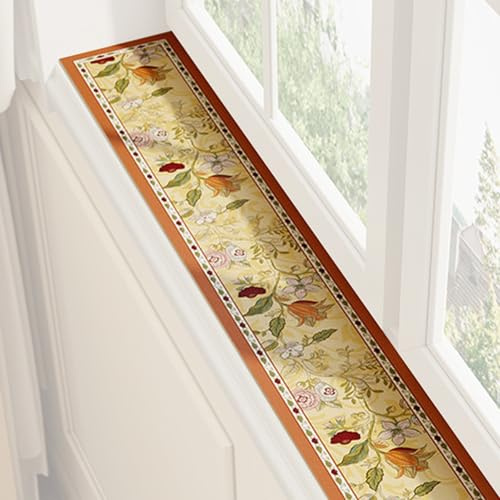 WUXTOKV Windowsill Protector, Window Sill Cover, Waterproof and Easy to Clean, Oil Resistant, Non Slip Bottom, Smooth Surface, Easy to Clean(Orange,39x8IN)