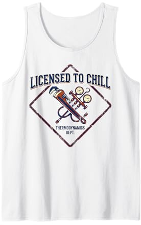 Humor Divertido de refrigeración para técnico HVAC con Licencia To Chill Camiseta sin Mangas
