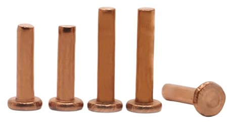 M1.5 M2.0 M2.5 M3 M4 M5 M6 M8 Remaches sólidos de cobre Remache de cabeza plana Remaches de cobre de cabeza plana Remache de latón macizo GB109(M8 1pc,40mm)