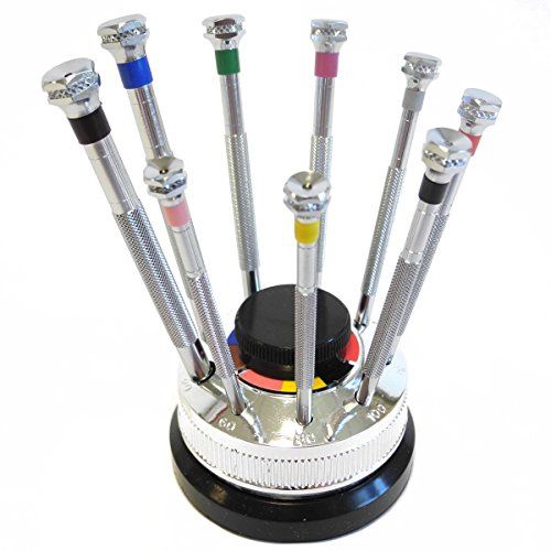 Jeu de 9 tournevis horloger pour vis à fente S1 ROBUSTA
