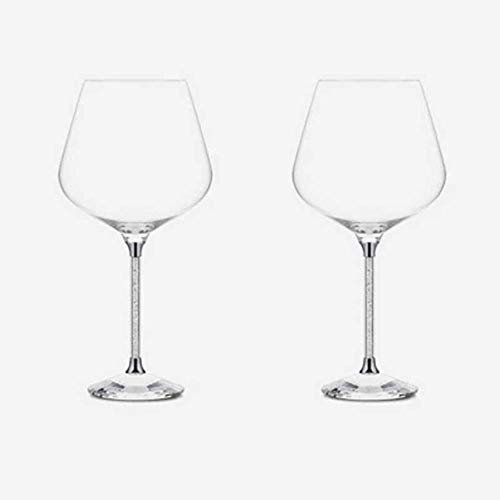 CXK Copa de Vidrio de Gran Capacidad Taladro de Copa de Vino Copa de Vino Tinto de Borgoña Copa de Barriga Grande Boda, 1 Piezas 860 ml