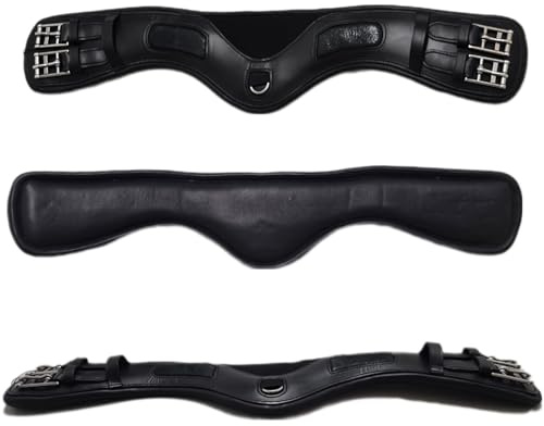 Leder Kurzgurt Mond anatomisch Slim Sattelgurt weich 60 65 70 75 cm Tysons ergonomisch Ledersattelgurt Mondgurt (60)