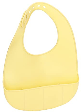 dsheng Bavaglini per Bambini, Bavaglini in Silicone Sicuri (Giallo)