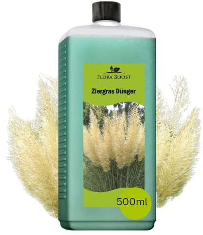 Konfitee Ziergras Dünger Flora Boost 500ml I Für bis zu 100L Gießwasser I Dünger für Ziergräser I Flüssiger Blatt- & Wurzeldünger I 100% natürlicher Pflanzendünger