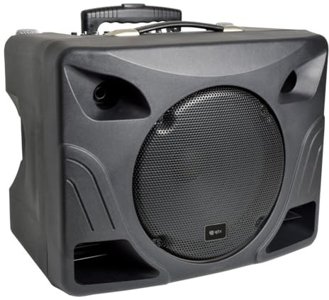 QTX | DELTA-200 Performance Portable PA Unit | Mains or Rechargeable use, 2 x Wireless mics, powerful 200W output, Bluetooth Receiver