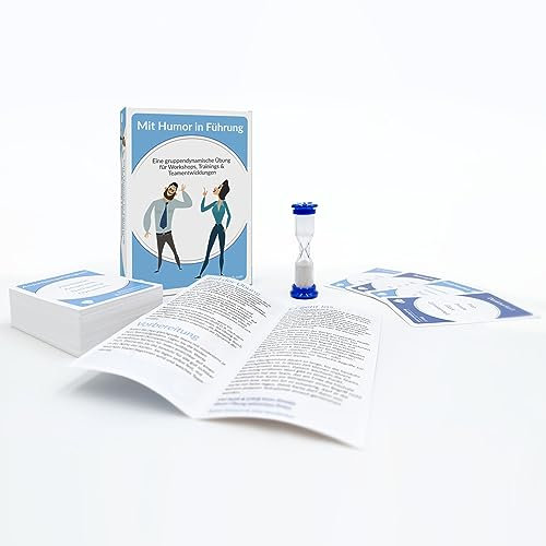 Mit Humor in Führung I Training für Führungskräfte, Mitarbeitende, Azubis I Gruppendynamische Übung für Workshops, Teamentwicklungen und Trainings I Hochwertiges Kartenset