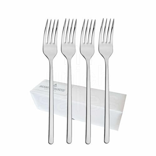 4 forchette da menù della serie Ventura 6108 di Picard & Wielpütz, singolarmente in cartone pieghevole bianco