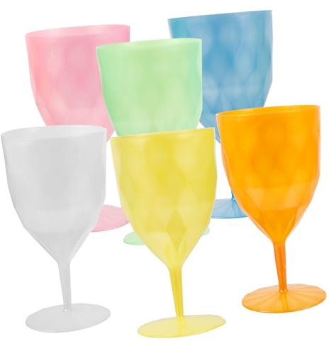 OFFSCH 6 Pack Ostern Bunte Hoch Kinder Saft Tasse Kunststoff Becher Home Party Getränke Tasse Ästhetischen Cocktail Es