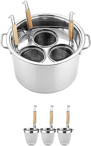 Edelstahltöpfe Mit Teilen Und Sieb, Set Von Einsätzen Für Cuocipasta Bei 3/4/5 Löchern Für Hauskuisine, Kommerzielles Kochwerkzeug (Energieklasse A)