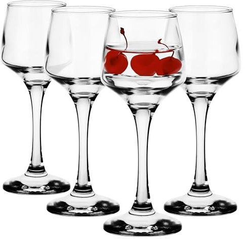 Glasmark Krosno Set di 4 bicchieri da shot da 75 ml, set di bicchieri per shot, bicchierini per vodka, bicchierini da liquore, bicchierini da liquore, set regalo, vodka trasparente, 4 x 75 ml