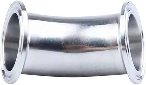 Winkelverbinder Rohrverschraubung, 45-Grad-Rohrbogen, 19 mm, 38 mm, 51 mm, 76 mm Außendurchmesser, 1,5 Zoll, 2 Zoll, 3 Zoll, 4 Zoll Tri-Clamp-Sanitärhülse for selbstgebraute Rohrleitungen/102 mm * Hül