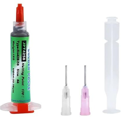20g bleifreies Lötpaste, Sn42 Bi58 Spritzenlötpaste Flussmittel, bleifrei Lötflussmittel-Zinnpaste, Niedrige Temperatur 138 Grad, für BGA SMT SMD Lötzinn