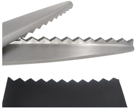 23.5 cm zig zag cucito taglio sarto sarto shea in pelle artigianato tessuto tappezzeria tappezzeria rosa per forbici strumento tessile denim fai da te(Triangle7mm)
