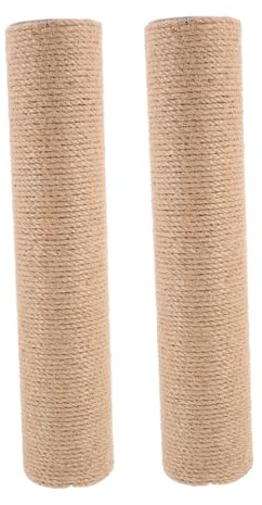 iplusmile Poste Rascador para Gatos De Sisal 2 Unidades, Repuesto para Árbol De Gato DIY, Diseño Vertical Compacto para Interiores, Accesorios para Arañar y Mantener Garras Saludables