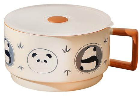 Soup Bowl with Handle and Lid, Microwave Ramen Bowl Mug for Instant Noodles, Oatmeal, Salad, Soup, Cereal