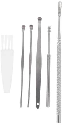 Veemoon 3 Sets Stainless Steel Ear Wax Remover Kit Double-Ended Spiral Ear Cleaning Tools Non-Slip Earwax Removal Supplies for Adults Portable and Safe