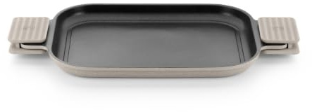 BRA Natural | Plancha lisa 32x34 cm, aluminio fundido, antiadherente tricapa, sin PFOA, apta para todo tipo de cocinas, incluida inducción