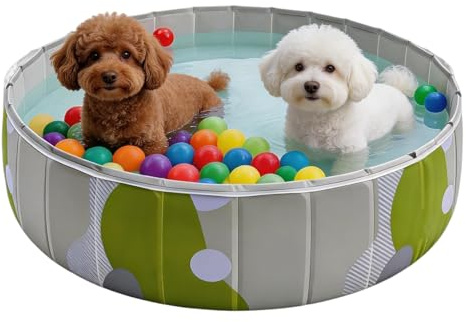 Hundepool, Faltbarer Hundepool 80 * 80 * 20cm, Tragbarer Planschbecken Für Hunde, Verdicktes PVC, Rutschfester Boden, Eco-Friendly Haustierpool Für Hunde Katzen Garten Und Balkon, Ohne Aufblasen