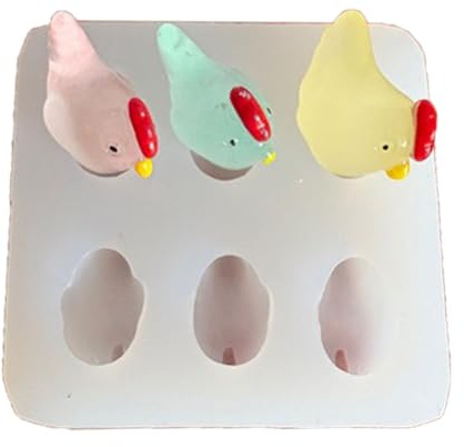 Herramienta compacta para hornear con forma de pollito, textura de silicona segura para alimentos, fácil limpieza, moldes de postre creativos para hacer a mano, molde pequeño para hornear pollo