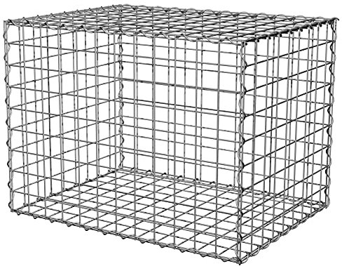 Suregreen Gabion Baskets | Galvanised | Wire Cages (Galvanised, 300x300x600mm) | Silver | Outdoor Use