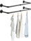 IBUYKE 94cm Barra Appendiabiti da Parete, Set di 2, Metallo Barra Appendiabiti per Tubo Industriale, Asta Appendiabiti da Muro Staccabile Per Appendere Gli Abiti per Camere da Letto, Nero TYJ001H-2