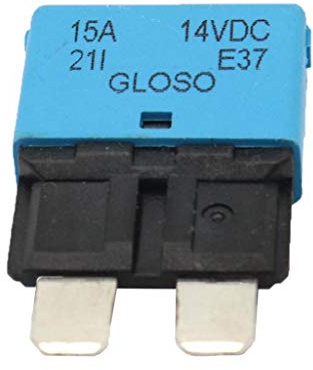 Leeadwaey Flachsicherung Leitungsschutzschalter Automatischer Reset Marine (niedriges Profil) 15A