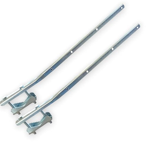 Briconess.com Stendibiancheria Fisso da Balcone in Acciaio pressopiegato con placche di Fissaggio per ringhiera