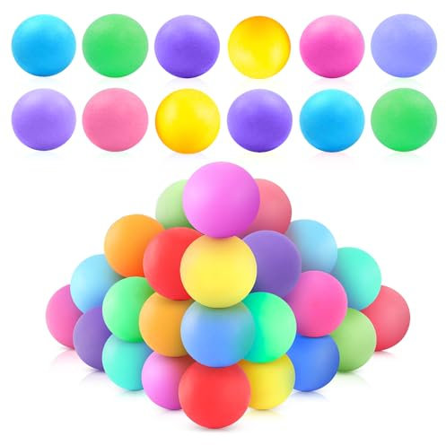 Udbrud 40 Pièces Balles de Tennis de Table Colorées - 40 mm Qualité Supérieure pour Sport, Divertissement, Artisanat, Décorations