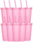 Yisituo 24 oz Reusable Plastic Cups, 10 Pack Cold Cups with Lid and Straw, Tumblers Travel Mugs for Adults and Kids Party and Beach, Pool Gatherings (10, Pink)