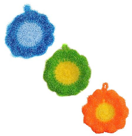 Healeved 3stücke Blumen Geschirrtuch Farbiges Geschirrtuch Aus Polyester-Seide Geschirrspülwäscher Blume Gericht Handtücher Farbige Gericht Waschen Handtücher Polyester Seide Waschen