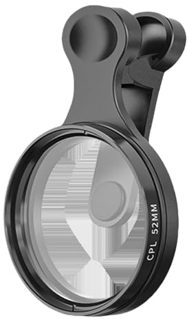 Polarisationsfilter für Handy | Polarisationsfilter, rund, optisch, 52 mm, mit Clip, Schnellbefestigung, hochauflösendes Kameraobjektiv für Fotografie und Video im Freien