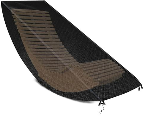 Ruwshuuk Housse de chaise longue d'extérieur – Revêtement argenté 210D imperméable – Protection de banc pour terrasse, jardin, pelouse, plage, relaxation