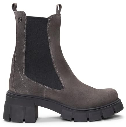miMaO Botines de caña alta con elásticos laterales y plataforma GRIS, EU 41