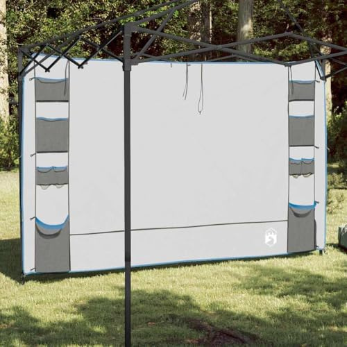 Nqyjm Organizador de tienda de campaña colgante gris y azul 320 x 182 cm Oxford para jardín, terraza, exterior