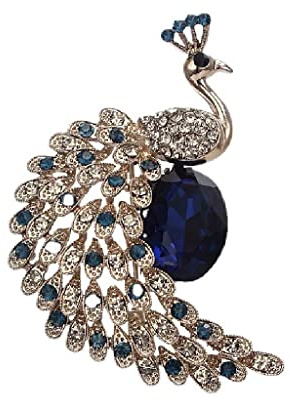 Spilla di pavone con diamante flash Spilla di cristallo for corpetto animale femminile Vestiti con gioielli