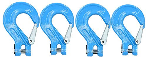 AB Tools Clevis Sling Hook Safety Catch Max Lifting Capacity 3.15 Ton 10mm Chain 4pc