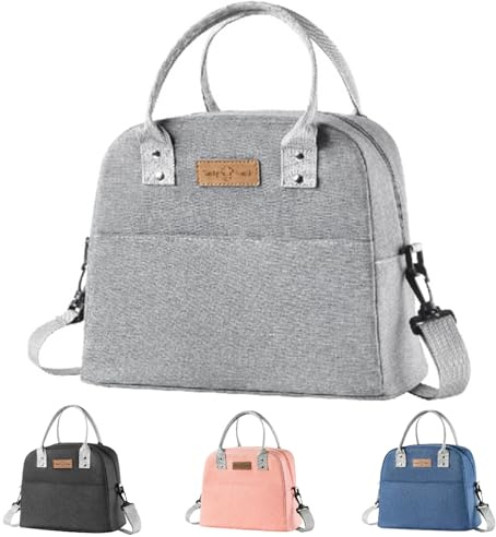 Isolierte Lunchtasche, isolierte Tragetasche, weit offen, isolierte Kühltasche, wasserabweisend, thermodicht, auslaufsicher, Lunch-Organizer