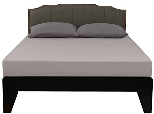 Lirex Super King Fitted Sheet,100% Cotton 300 Thread Count Soft Breathable Deep Pocket up to 12 / 30cm,Dark Grey