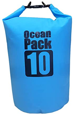 Dry Bag 10l wasserdichte Tasche Dry Bag wasserdichte Schwimmtasche wasserdichte Tasche Mit Verstellbaren Trägern Ocean Pack Trockensack Für Kajakfahren Bootfahren Rafting Schwimmen Camping Blau 10l