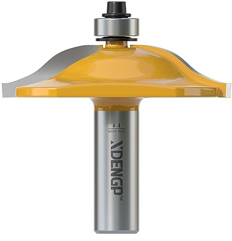 XDENGP Ogee - Brocas de enrutador de panel elevado de 1,27 cm, diámetro de 2-1/2 pulgadas, brocas de enrutador de diseño de panel de marco para uso con broca de fresado de moldura de riel y montante