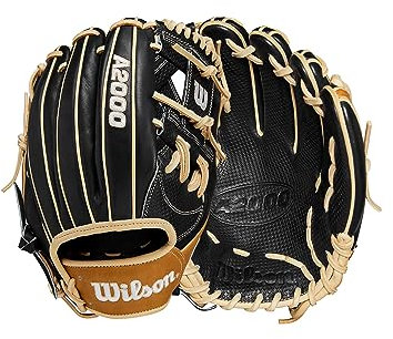 Wilson Unisex – Erwachsene A2000 Infield Baseballhandschuh, Schwarz/Sattelbraun/Blond, 11.75