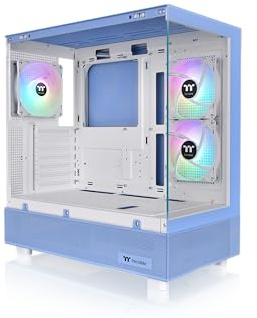 Thermaltake View 270 Plus TG ARGB Hydrangea Blue Mid Tower E-ATX Case; 3x120mm ARGB Fans Included; Support Up to 360mm Radiator; Front & Side Dual Tempered Glass Panel; CA-1Y7-00MFWN-01