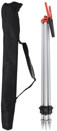 Trépied Professionnel en Alliage d'Aluminium, 75-120 cm de Hauteur, avec Bulles de Niveau de Haute Précision et Sac de Transport, pour Chantiers de Construction