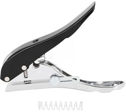 Perforatore a Foro Singolo da 8 Mm Pinza per Bordare Strumento di Punzonatura Portatile In Lega di Alluminio Perforatore Tondo Perforatore a Foro Singolo per Carte Pellicola Dura