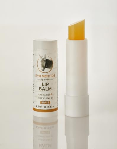 Kyr Mentios Eselsmilch Lippenbalsam mit Feuchtigkeitsspendend, LSF 15, Vanillearoma