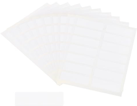 M&G 700 Pcs Name Tag Stickers, Name Labels Stickers Waterproof Adhesive Labels Blank for Stuff-Daycare Supplies Bottle Clothes Fabric Folder Office Camp, 13x38mm, White