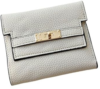 QINNIE Geldbörsen Kurze Frauen Brieftaschen Einfacher Pu Leder Geldbeutel Ladies Kartenbeutel Für Frauen Clutch Female Geldbeutel-weiß