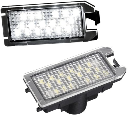 LESAUCE LED License Plate Light for 2014-2022 Jeep Cherokee Compass Patriot, 6000K White, High Brightness & Waterproof Tag Lamp Assembly Replacement, Plug and Play, Pack of 2